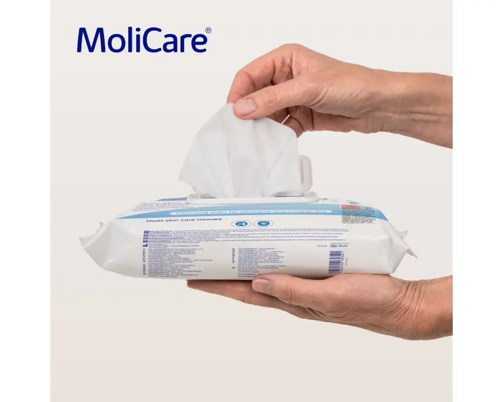 MoliCare Skin Feuchtpflegetücher Anwendung