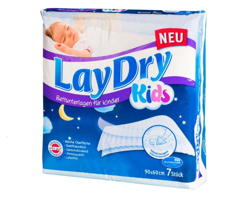 LayDry Kids Betteinlagen mit Klebestreifen